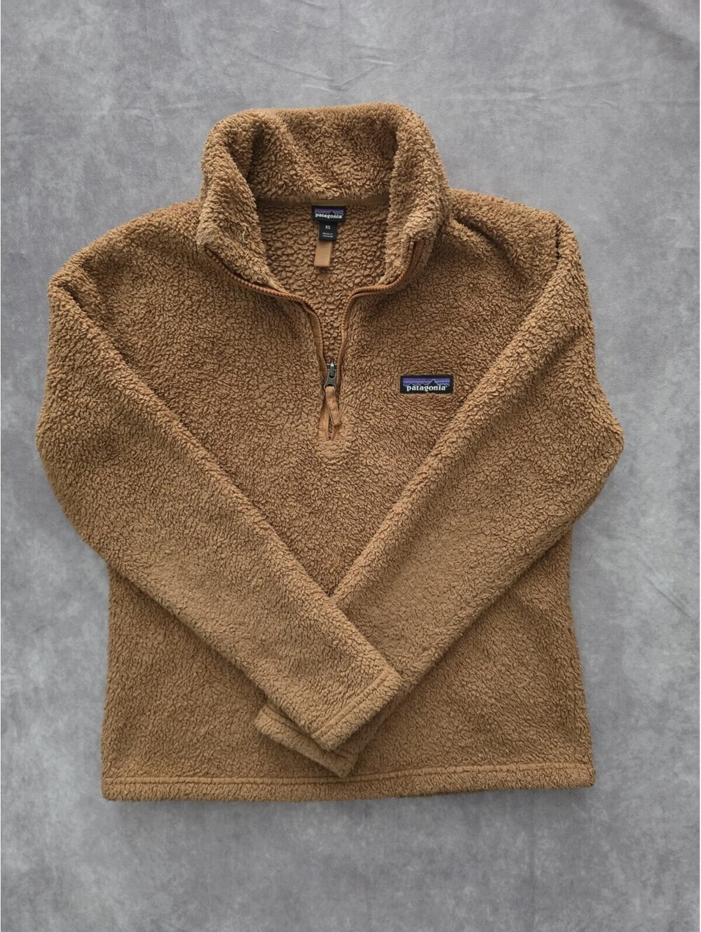 SKU0302 Patagonia Women’s XS Brown Re-Tool Fleece 1/4 Zip Pullover Jacket Cozy